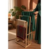 Doğal Bambu Seccade Eşarp Düzenleyici Dekoratif Şık Ahşap Organizer Namazlık Askısı Bölmee Ölçüler 63CM72CM82CM
