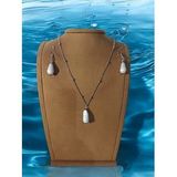 Doğal Barok Inci 2'li Set (Gümüş)