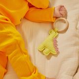 Doğal Bebek Örgü Amigurumi Diş Kaşıyıcı Dinozor Sarı 9-12 Ay