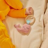 Doğal Bebek Örgü Amigurumi Diş Kaşıyıcı Yunus Pembe 9-12 Ay