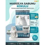 Doğal Bentonit Marsilya Sabunu Kokulu, Güçlü Topaklanan Ve Tozsuz Kedi Kumu 10 Lt