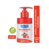 Doğal Çilekli Diş Macunu Florürsüz Pompalı 200 Ml