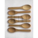 Doğal El Yapımı Gürgen Mini Tahta Kaşık 13cm 6’lı | Baharat, Bal, Reçel, Kahve, Tuz, Şeker ve Sos Sunumu İçin El Yapımı Ahşap Kaşık | Doğal Mutfak Kaşığı