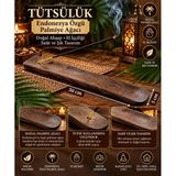 Doğal Endonezya Palmiye Ağacı Ahşap Tütsülük - 30 Cm El İşçiliği Premium Çubuk Tütsü Kayığı