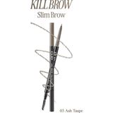 Doğal Görünüm Sunan Ultra Ince Uçlu Çift Taraflı Kaş Kalemi Clıo Kill Brow Slim Brow (03 Ash Taupe) - Kahverengi