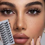 Doğal Görünümlü Ipek Bütün 10LU Takma Kirpik Seti- 10 Çift Gerçek Takma Kirpik- Model: D5