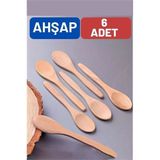 Doğal Gürgen 6'Lı Ahşap Servis Kaşığı – 13 Cm, Mini Boy, Şık Ve Pratik Mutfak Yardımcısı 713748