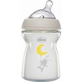 Doğal Hisli Cam Biberon 0 Ay 250 Ml, Şık ve Güvenli Kullanım Sağlar.
