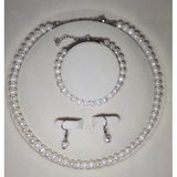 Doğal İnci Set, Kolye Bileklik Küpeden Oluşan Gerçek İnci Takım
