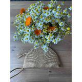 Doğal Jüt Clutch Çanta - Çok Renkli
