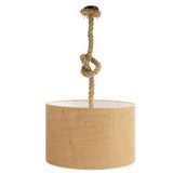 Doğal Jüt Silindir Halatlı Avize | Otantik Dekoratif Aydınlatma | 35×23 cm