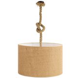 Doğal Jüt Silindir Halatlı Avize | Otantik Dekoratif Aydınlatma | 40×25 cm