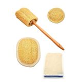 Doğal Kabak Lifi 4'Lü Banyo Hamam Kese Seti (Yüz + Vücud + Sırt) - Set2