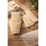 Doğal Kabak Lifi Kese Seti, 4 Parça,%100 Bitkisel Malzeme, Eldiven, Sırt, Kare, Oval
