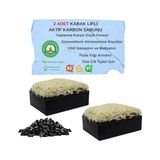 Doğal Kabak Lifli Aktif Karbon Sabunu 120 gr x 2 Adet Tüm Cilt Tipleri Için Kırışıklık ve Yaşlanma Karşıtı - Option-1
