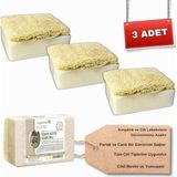 Doğal Kabak Lifli Eşek Sütü Sabunu 120 gr x 3 Adet Tüm Cilt Tipleri Için Kırışıklık ve Yaşlanma Karş - Standart