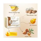 Doğal Kabak Lifli Pirinç Mayası Sabunu 120 gr x 3 Adet - Tüm Cilt Tipleri - Beyazlatıcı ve Aydınlatıcı Etkili - Option-1