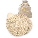 Doğal Kabak Vücut Temizleyici - Peeling Kabağı Sünger, Sabun Keseli El Dokuması Sisal Agave, Çevre Dostu Arapça - Kadınlar ve Erkekler için Türk Hamamı Lif (2'li Paket)