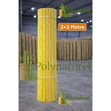 Doğal Kamış Bambu Çit 300X300 Cm Bahçe Balkon Teras Gizlilik Perdesi Gölgelik Kamış Hasır Çit