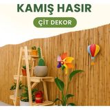 Doğal Kamış Hasır Çit Bahçe, Balkon ve Gölgelik Dekorasyonu 1 Metre Yükseklik X 6 Metre Uzunluk