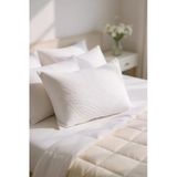 Doğal Kapok Kumaşlı Yastık 50X70 Cm – Terletmeyen, Boncuk Silikon Dolgu, Fermuarlı