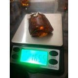 DOĞAL KAYA DAMLA KEHRİBAR KOLYE UCU OTANTİK GÜMÜŞ APARATLI 16,55 Gram