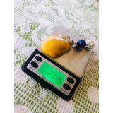 DOĞAL KAYA DAMLA KEHRİBAR LAPİS LAZULİ TAŞLI KOLYE UCU 21,35 Gram