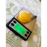 DOĞAL KAYA DAMLA KEHRİBAR LAPİS LAZULİ TAŞLI KOLYE UCU 32,28 Gram