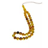 Doğal Kaya Damla Kehribar Tesbih 33Lük 21,30 Gram K003