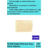 Doğal Keçi Sütü Sabunu Özel Üretim Tüm Cilt Tipleri Için Uygun 4 Adet 100GR