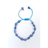 Doğal Kyanit Bileklik, Makrome Ayarlı 404-4