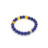 DOĞAL LAPİS LAZULİ VE SİTRİN TAŞI BİLEKLİK 1.KALİTE 001
