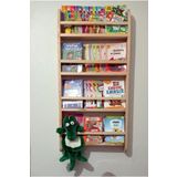 Doğal Life Montessori Çocuk Odası Kitaplığı Ahşap Ham Verniksiz Doğal Kitaplık 100*50*9