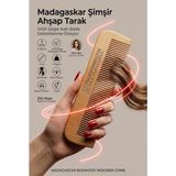 Doğal Madagaskar Şimşir Ahşap Tarak - 16 cm Anti-Statik Elektriklenme Önleyici El Yapımı Saç Derisi Masaj Tarağı Kepek Karşıtı Organik Saç Açma Tarağı 722264