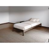 Doğal Masif Ahşap Butik Karyola Ceviz Renk Başlıksız 120X200 cm - 120 x 200 cm