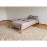 Doğal Masif Ahşap Butik Karyola Naturel Başlıksız 120X200 cm - Çam - 120 x 200 cm