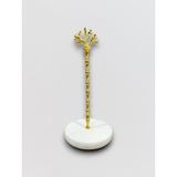 Doğal Mermer Gold Mercan 14 cm Kağıt Havluluk - Mercan - Altın
