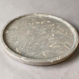 Doğal Mermer Yuvarlak Servis & Sunum Tahtası 30 cm