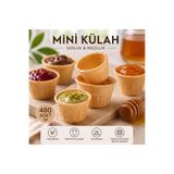 Doğal Mini Külah Sosluk Reçellik Yenilebilir Dondurma Külahı 480 Ad