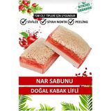 Doğal Nar Kabak Lifli Sabun %100 El Yapımı Bitkisel Organik Peeling ve Cilt Bakımı Sabunu