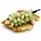 Doğal Oniks Taş Üzüm Dekoru – El İşçiliği Dekoratif Oniks Tabaklı Üzüm Objesi 18x11 cm
