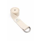 Doğal Organik pamuk Yoga Pilates kemeri Ekru Ham renk 200 cm 5 cm en Yoga kemeri