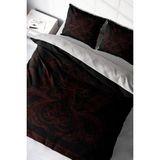 Doğal Pamuk Çift Kişilik 3D Digital Black Baroque Nevresim Takımı - Siyah - Standart