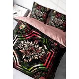 Doğal Pamuk Çift Kişilik 3D Digital Roses Pattern Nevresim Takımı - Pembe - Standart