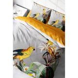 Doğal Pamuk Çift Kişilik 3D Digital Yellow Parrot Nevresim Takımı - Sarı - Standart