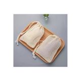 Doğal Pamuklu File Sabun Kesesi 3'Lü Set 9X15 Cm Sabunluk, Duş Lifi, Banyo Aksesuarı