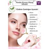 Doğal Pembe Kuvars Yüz Masaj Aleti - Çift Taraflı Rose Quartz Roller Silindir