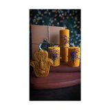 Doğal Petek Balmumu Mum Hediyelik Dekoratif Set Hamse Bereket Eli Beeswax Canle Gift Set - Option-1