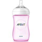 Doğal Pp Biberon 260ML, Sağlıklı ve Güvenli, Pembe Renkli, Bebekler Için Uygun - Ahşap - Bej