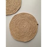 Doğal Rafyadan El Yapımı 2 Adet 35 Cmlik Supla- Amerikan Servisi - 35 x 35 cm - Hasır